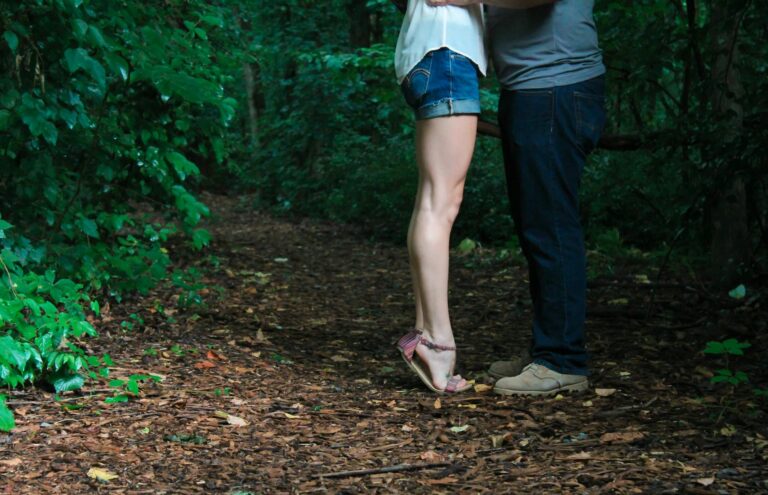 man and woman standing face to face